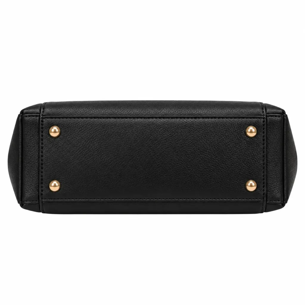 kezio womens black leather handbag with shoulder strap3